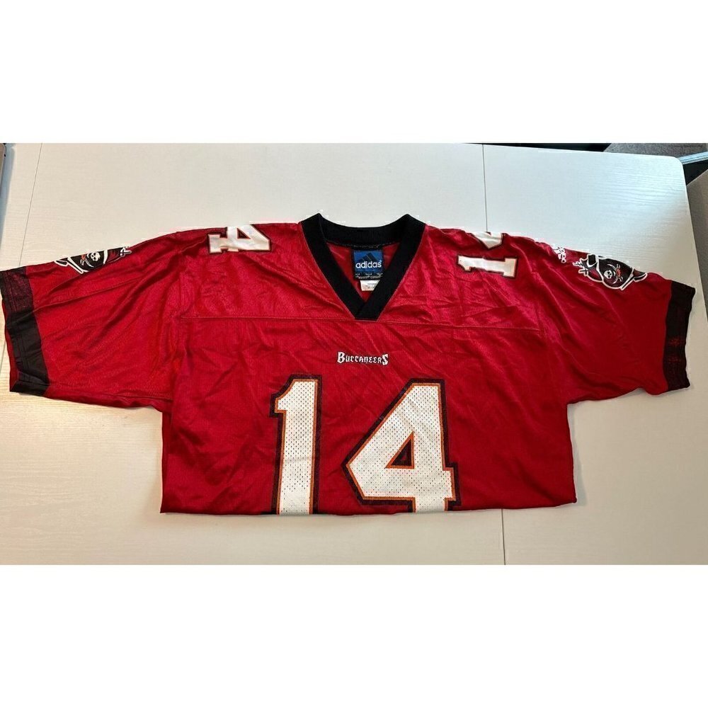 Adidas Tampa Bay Buccaneers Bucs #14 BRAD JOHNSON Red Jersey (Adult M)